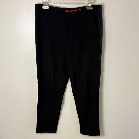 Cartonnier Black Cropped Trousers with Tuxedo Stripe - Picture 1 of 8